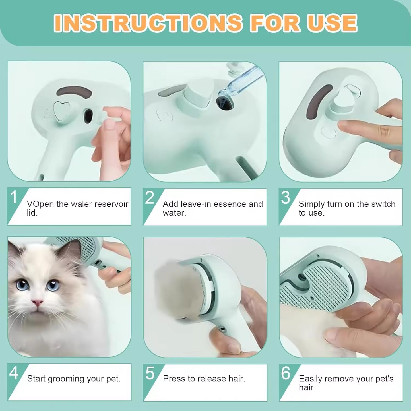 SteamGroom™ Luxury Pet Comb