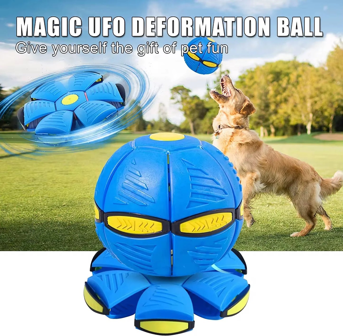 PawFly™ Magic UFO Transforming Ball – Interactive Flying & Fetch Toy for Dogs