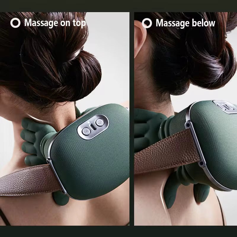 ZenFlex™ Bionic Neck & Shoulder Massager | Deep Tissue Shiatsu with Heat (3-Level Intensity)