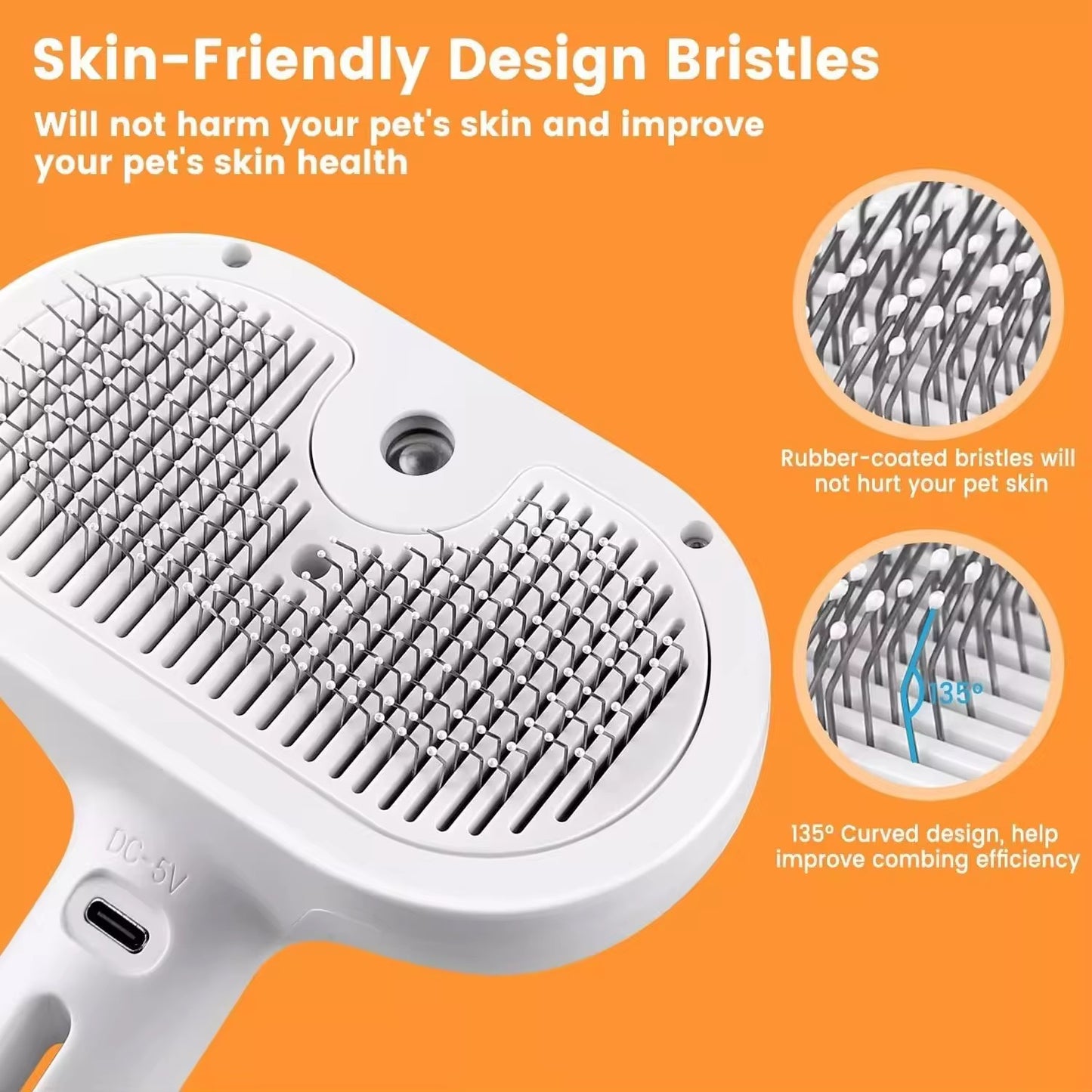 FurMist™ – 2-in-1 Pet Steam Grooming Brush