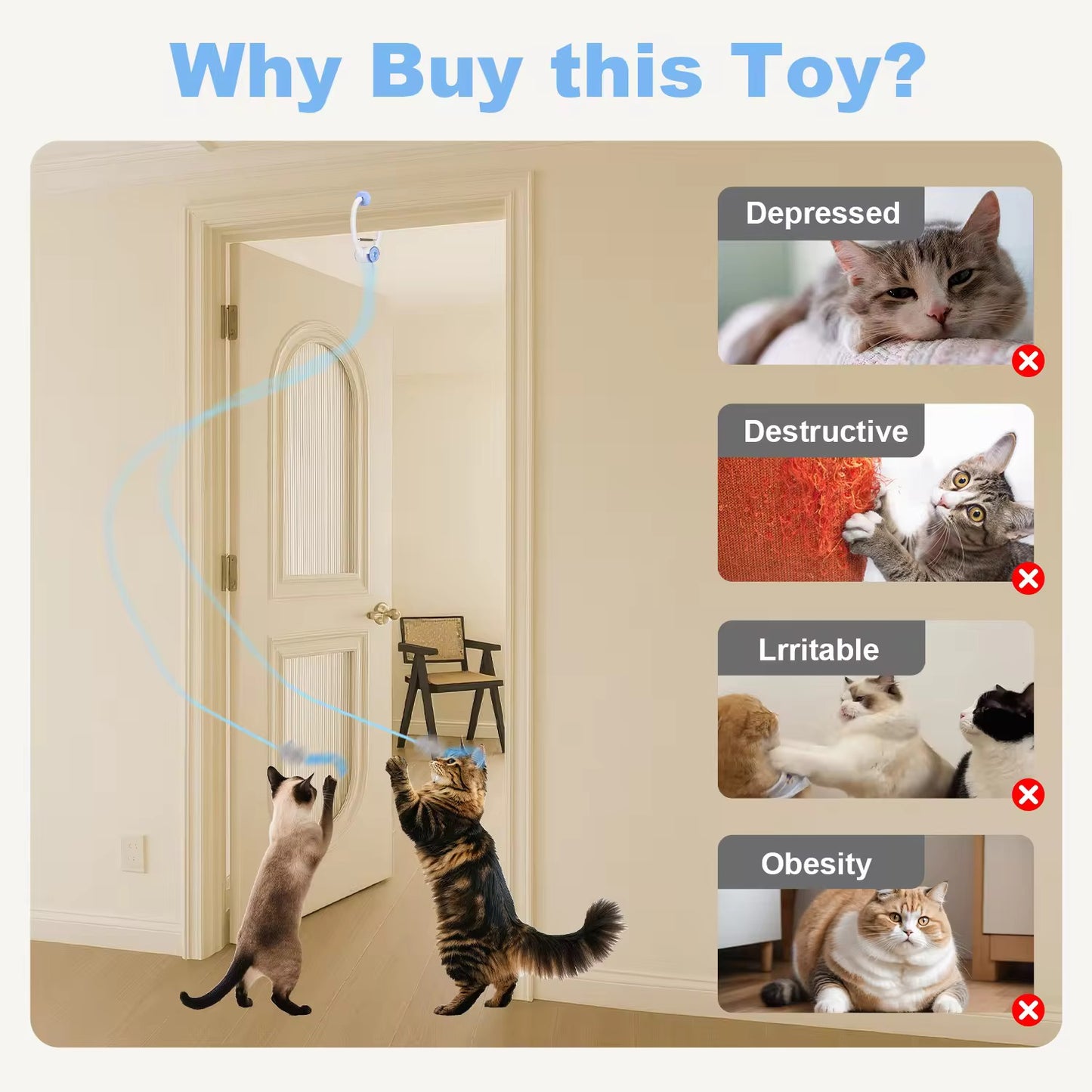 FlyFeather™ Automatic Cat Teaser Toy