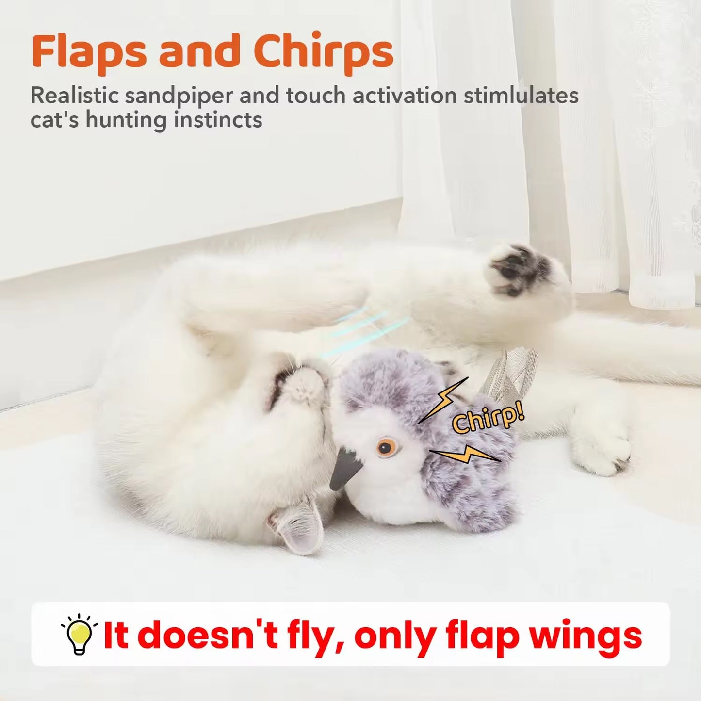 FlapFly™ Interactive Flapping Bird Toy for Cats