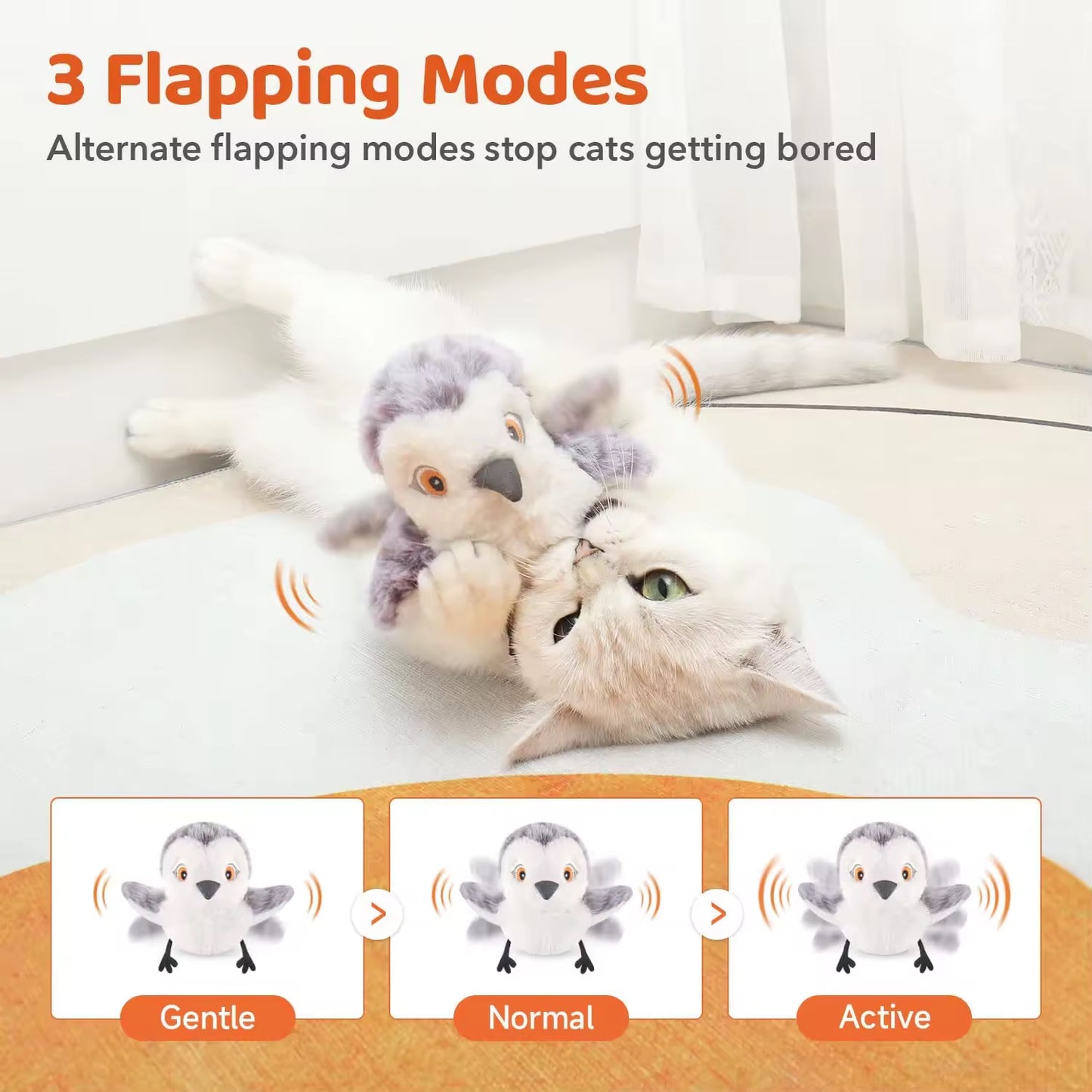 FlapFly™ Interactive Flapping Bird Toy for Cats